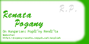 renata pogany business card